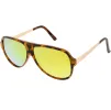Retro Color Mirrored Flat Lens Flat Top Aviator Sunglasses C238 sold by ZeroUV