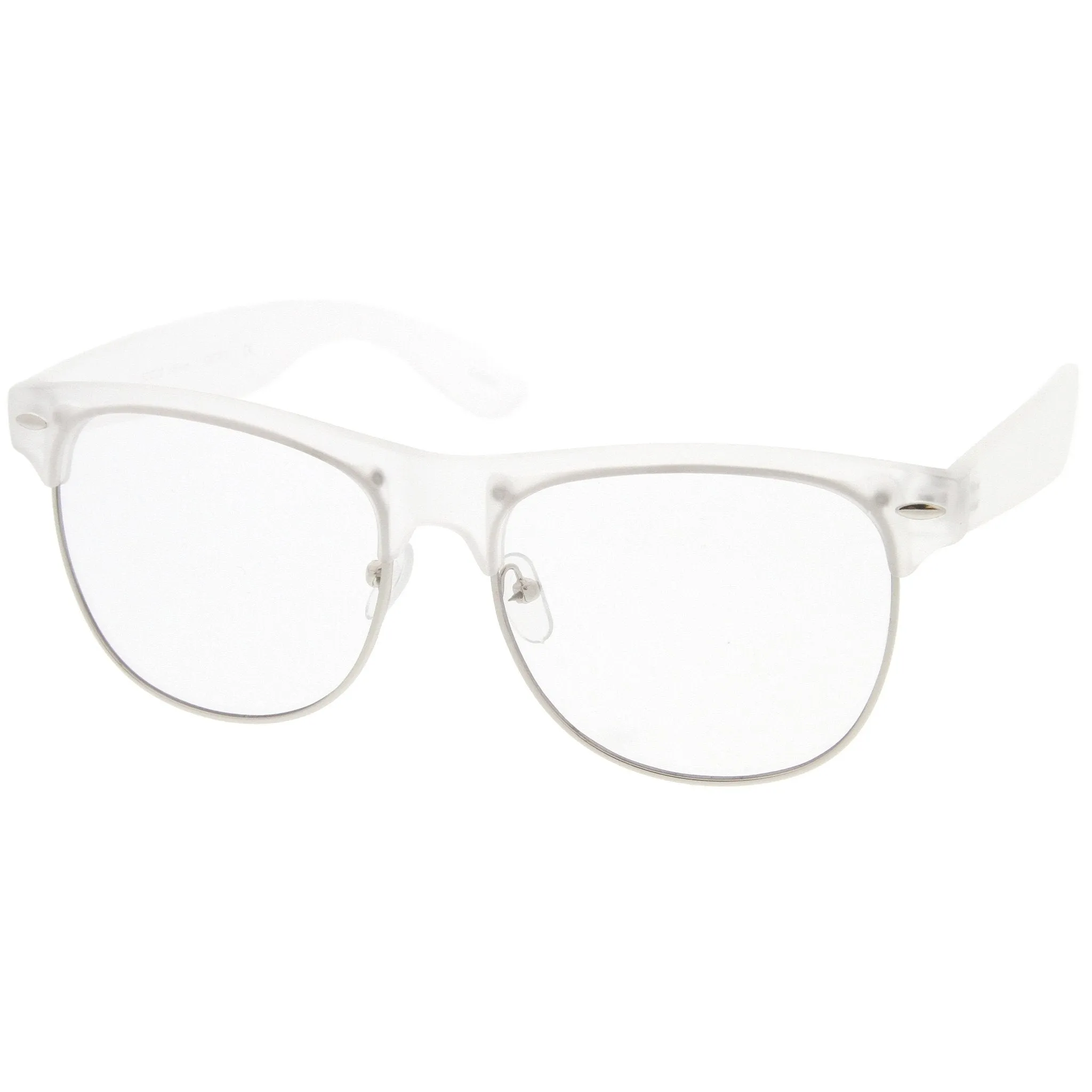 Classic Dapper Horned Rim Clear Lens Glasses 8770 sold by ZeroUV product image thumbnail 4
