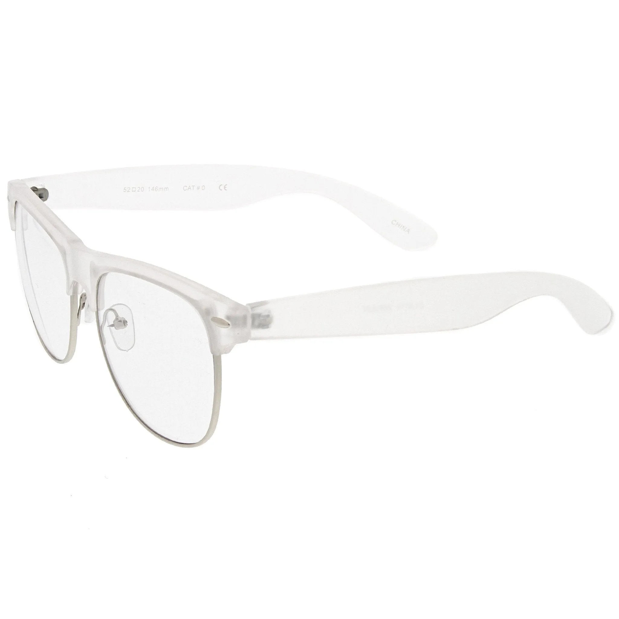 Classic Dapper Horned Rim Clear Lens Glasses 8770 sold by ZeroUV product image thumbnail 5