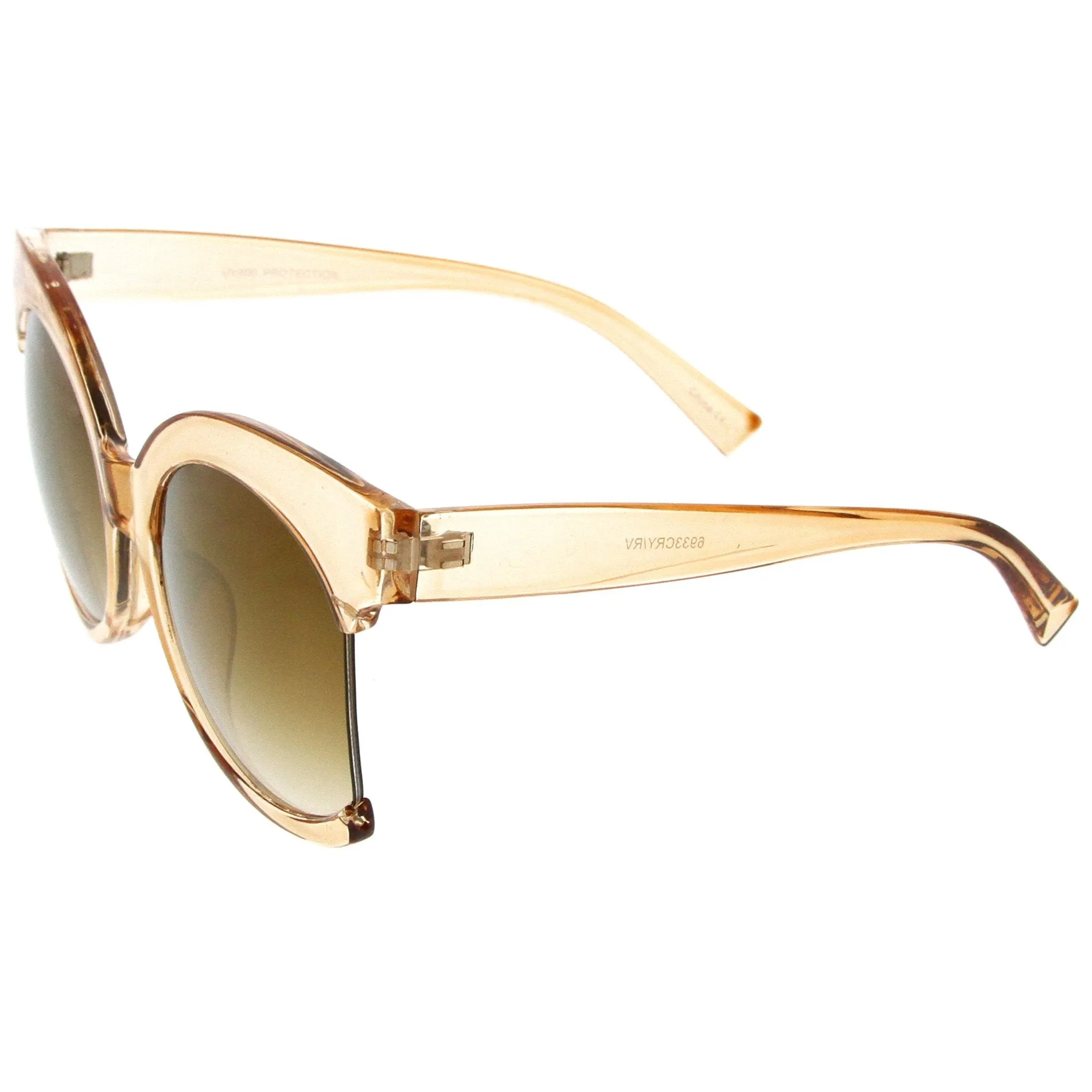Women's Oversize Side Cut Transparent Sunglasses A492 sold by ZeroUV product image thumbnail 3