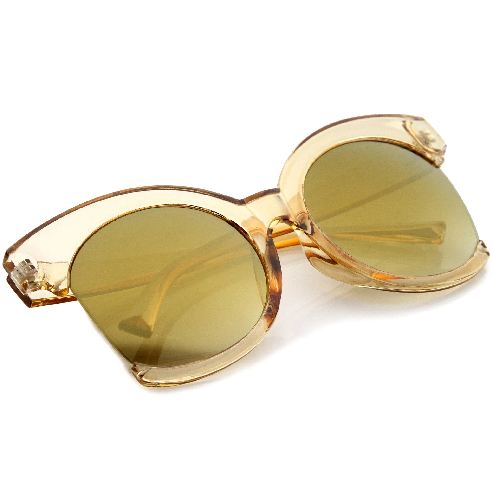 Women's Oversize Side Cut Transparent Sunglasses A492 sold by ZeroUV product image thumbnail 4