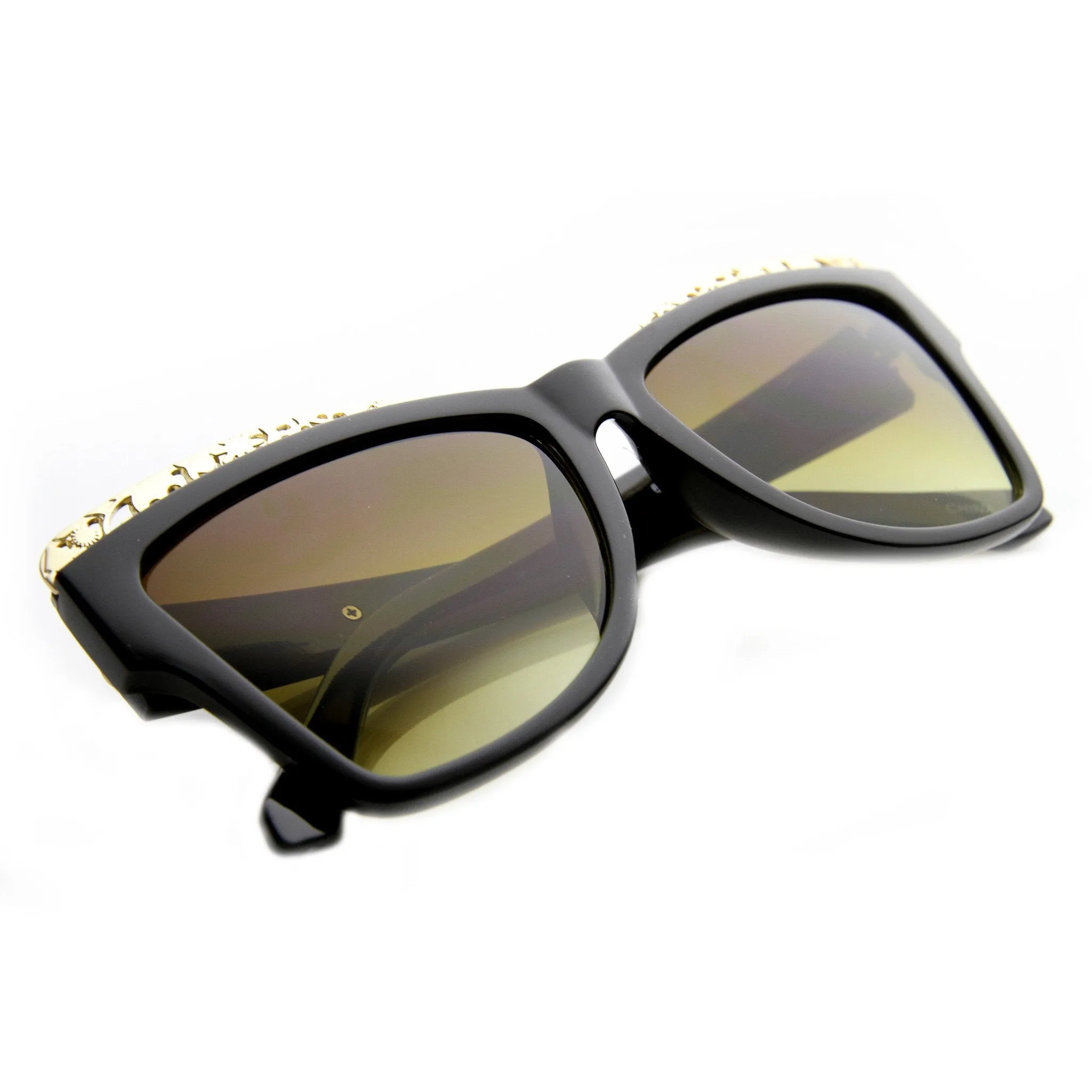 Women's Trendy Fashion Pointed Metal Cut Out Cat Eye Sunglasses 9603 sold by ZeroUV product image thumbnail 4
