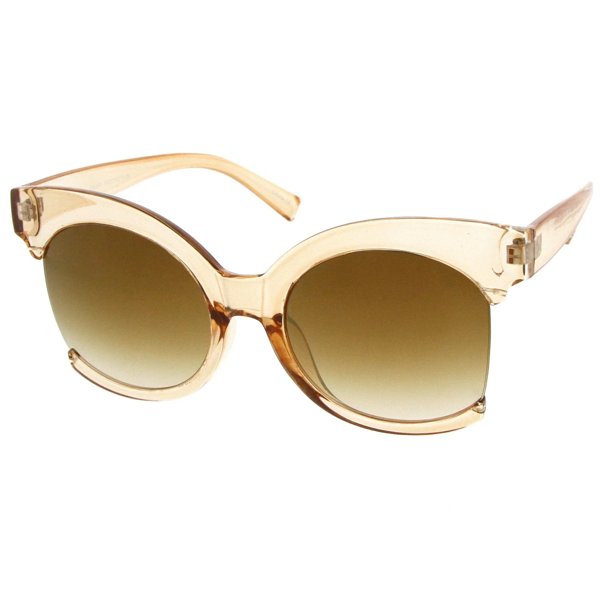 Women's Oversize Side Cut Transparent Sunglasses A492 sold by ZeroUV product image thumbnail 2