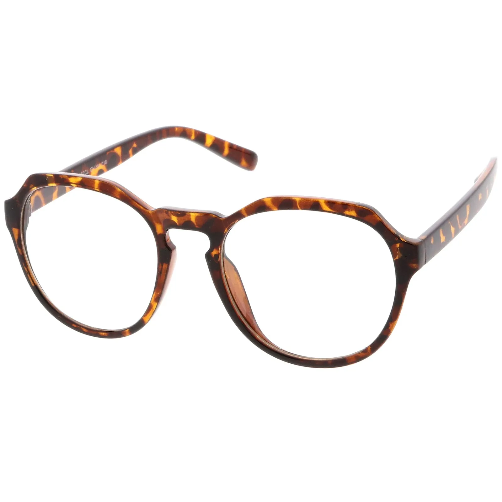 Oversize Retro Round Transparent Clear Lens Glasses C237 sold by ZeroUV product image thumbnail 2