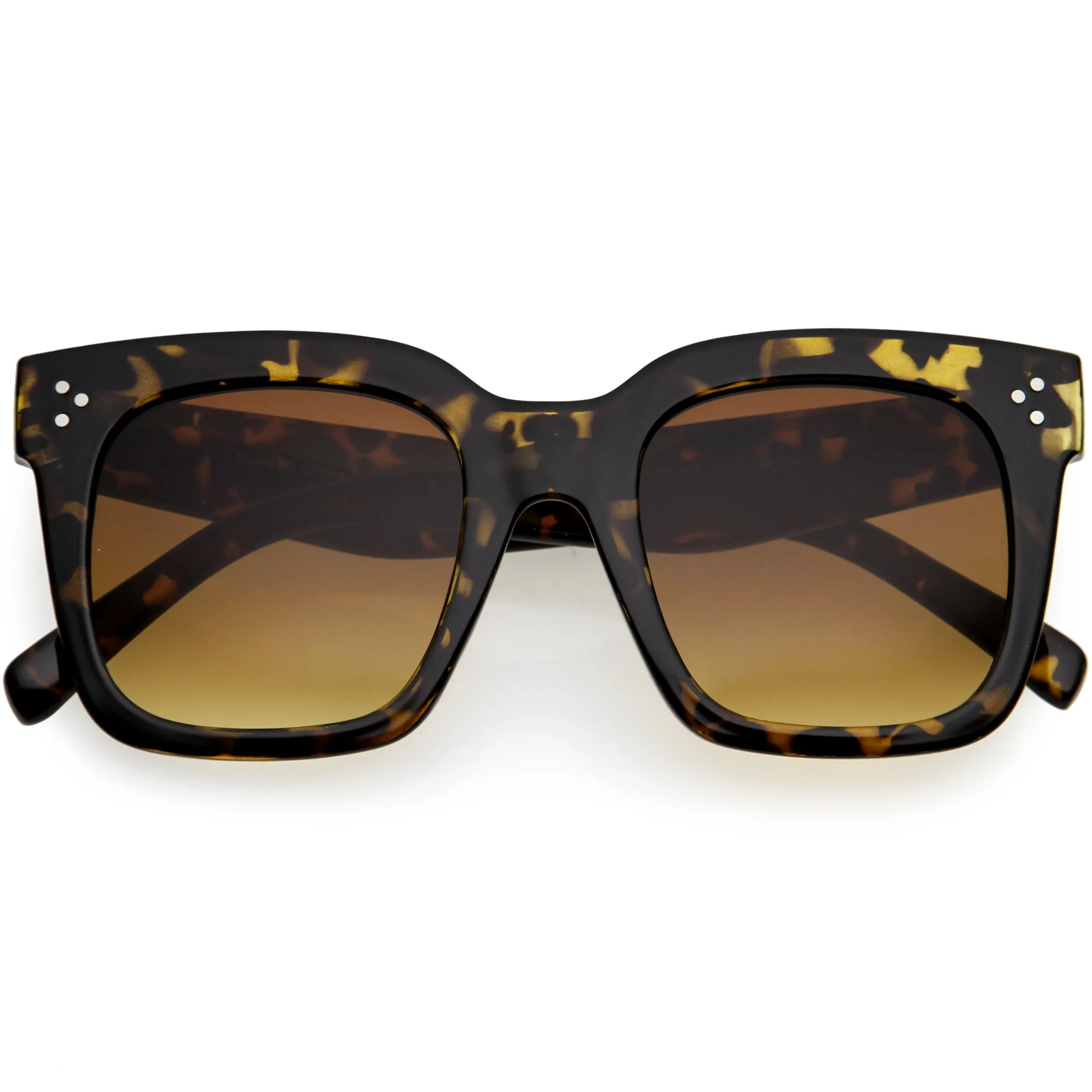 Bold Oversize Square Horned Rim Flat Lens Sunglasses A252 sold by ZeroUV product image thumbnail 3