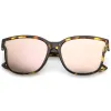 Women's Horned Rim Flat Infinity Mirrored Lens Sunglasses C330 sold by ZeroUV