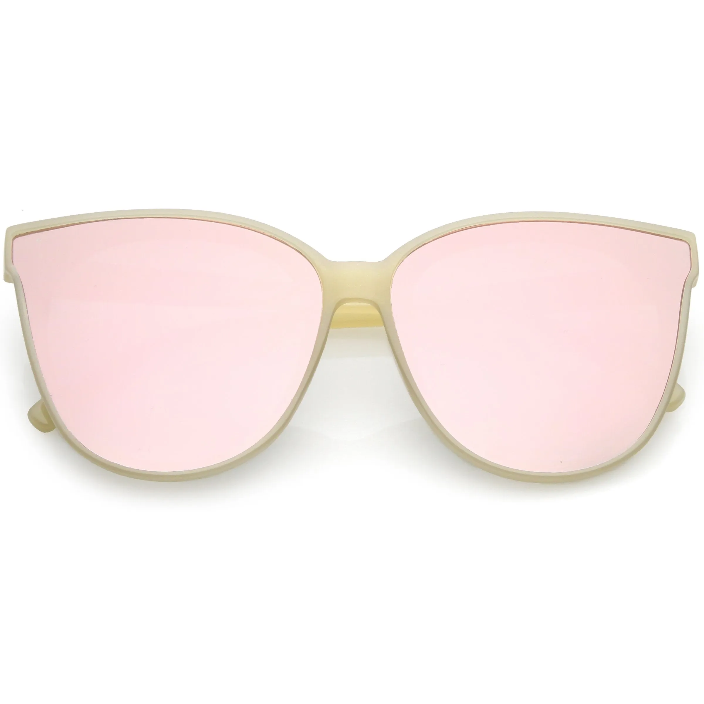 Women's Modern Infinity Flat Mirrored Lens Cat Eye Sunglasses C349 sold by ZeroUV product image thumbnail 5