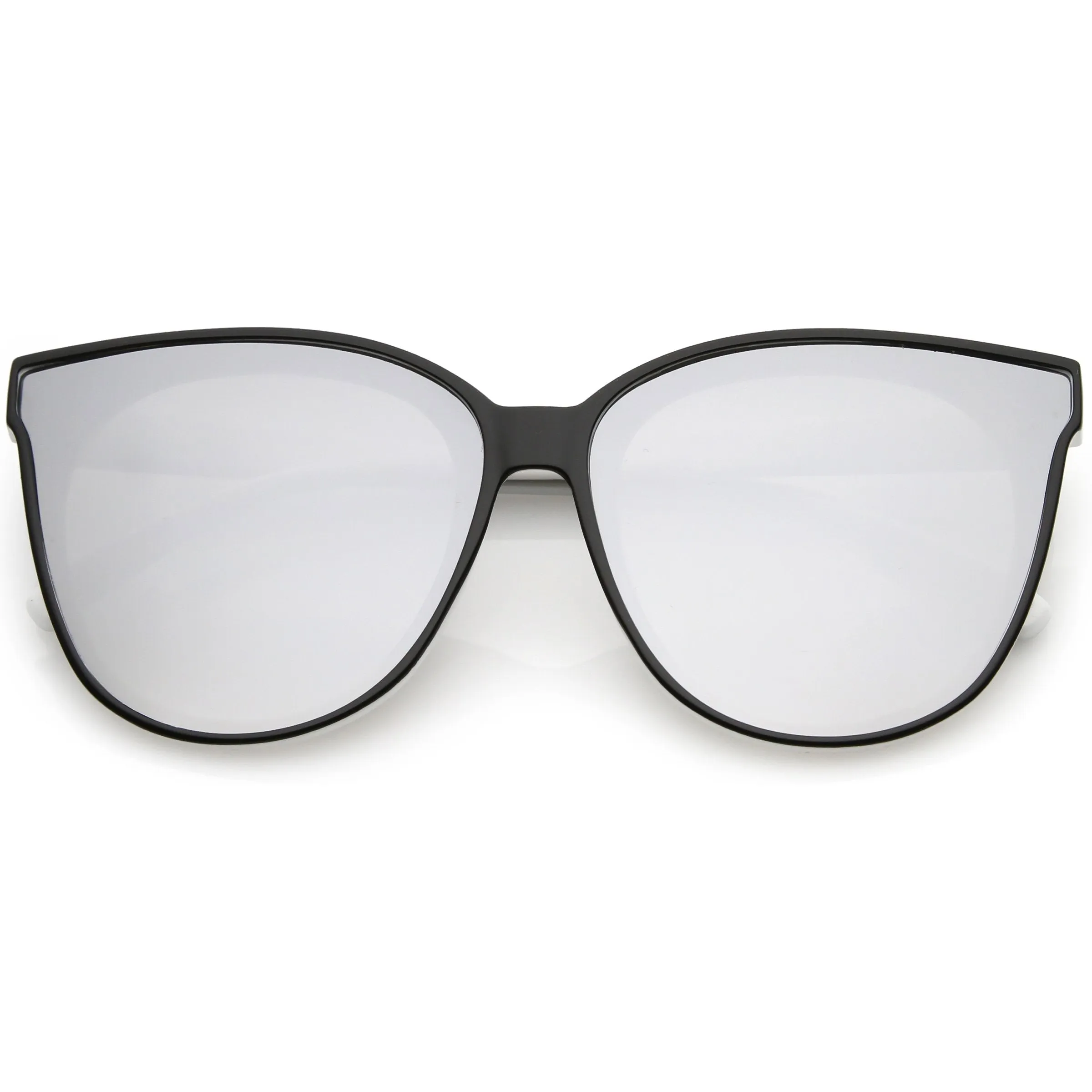 Women's Modern Infinity Flat Mirrored Lens Cat Eye Sunglasses C349 sold by ZeroUV