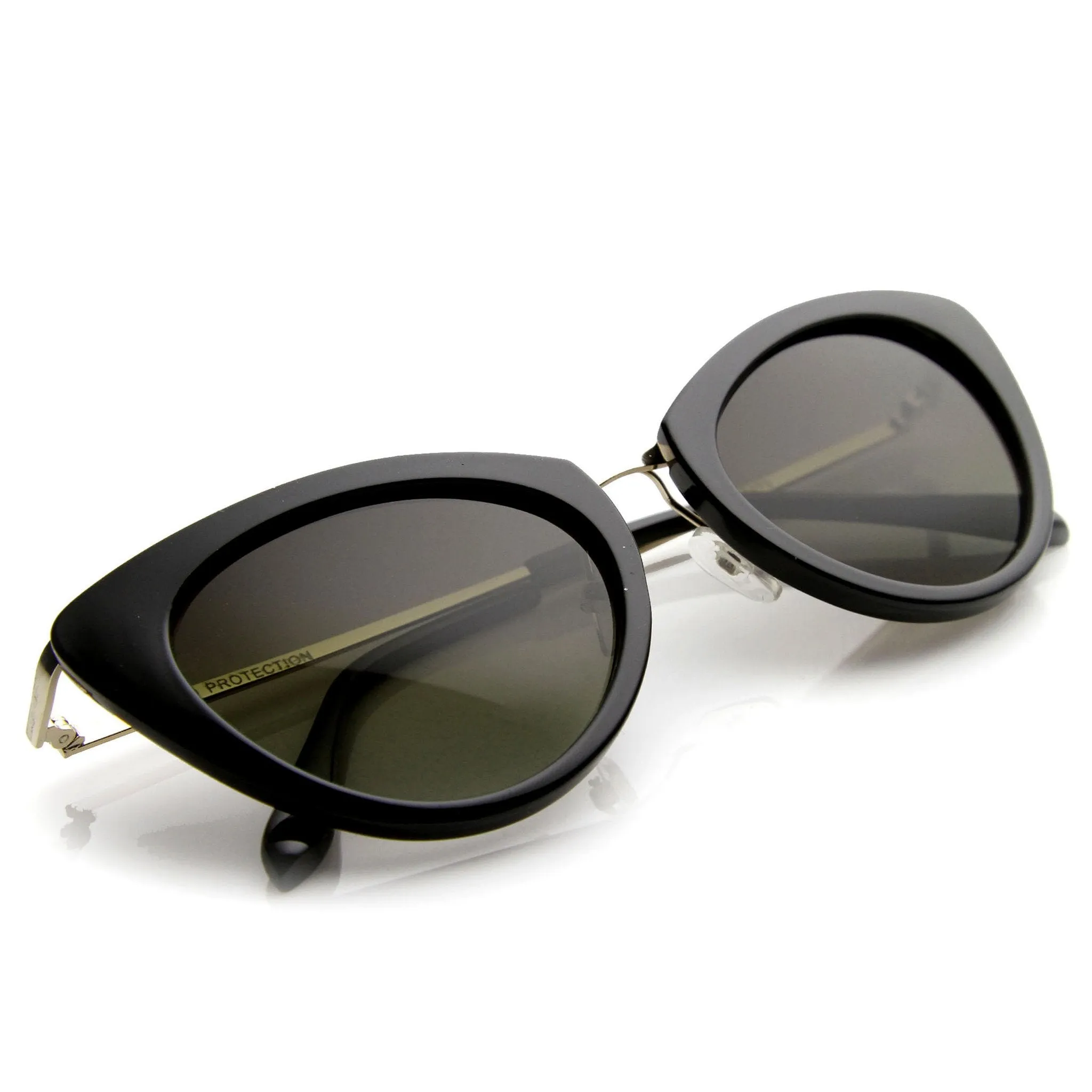 Women's Retro Fashion Cat Eye Metal Temple Sunglasses 9800 sold by ZeroUV product image thumbnail 4