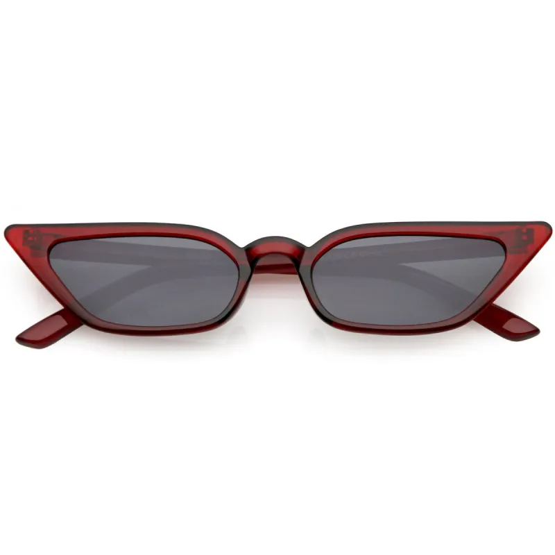 Women's 90's Thin Retro Pointed Cat Eye Sunglasses C571 sold by ZeroUV