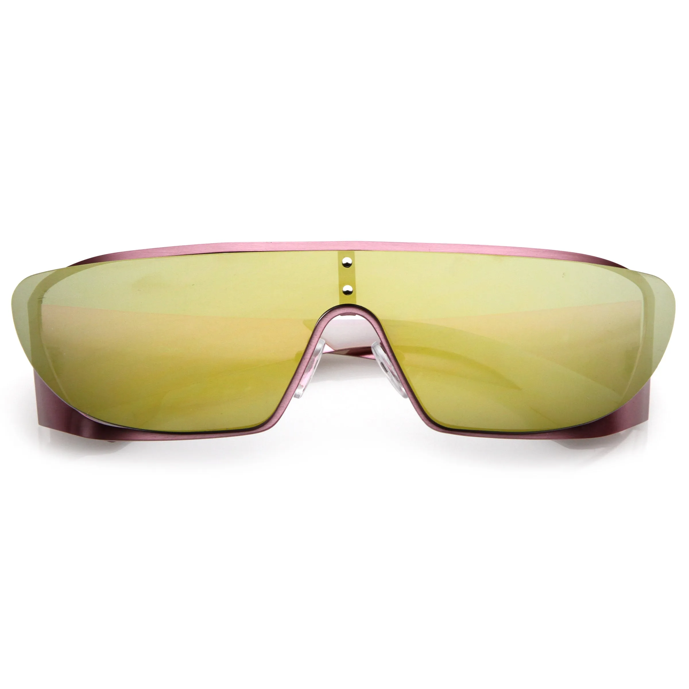 Futuristic Space Cadet Metal Cutout Shield Sunglasses C297 sold by ZeroUV product image thumbnail 4
