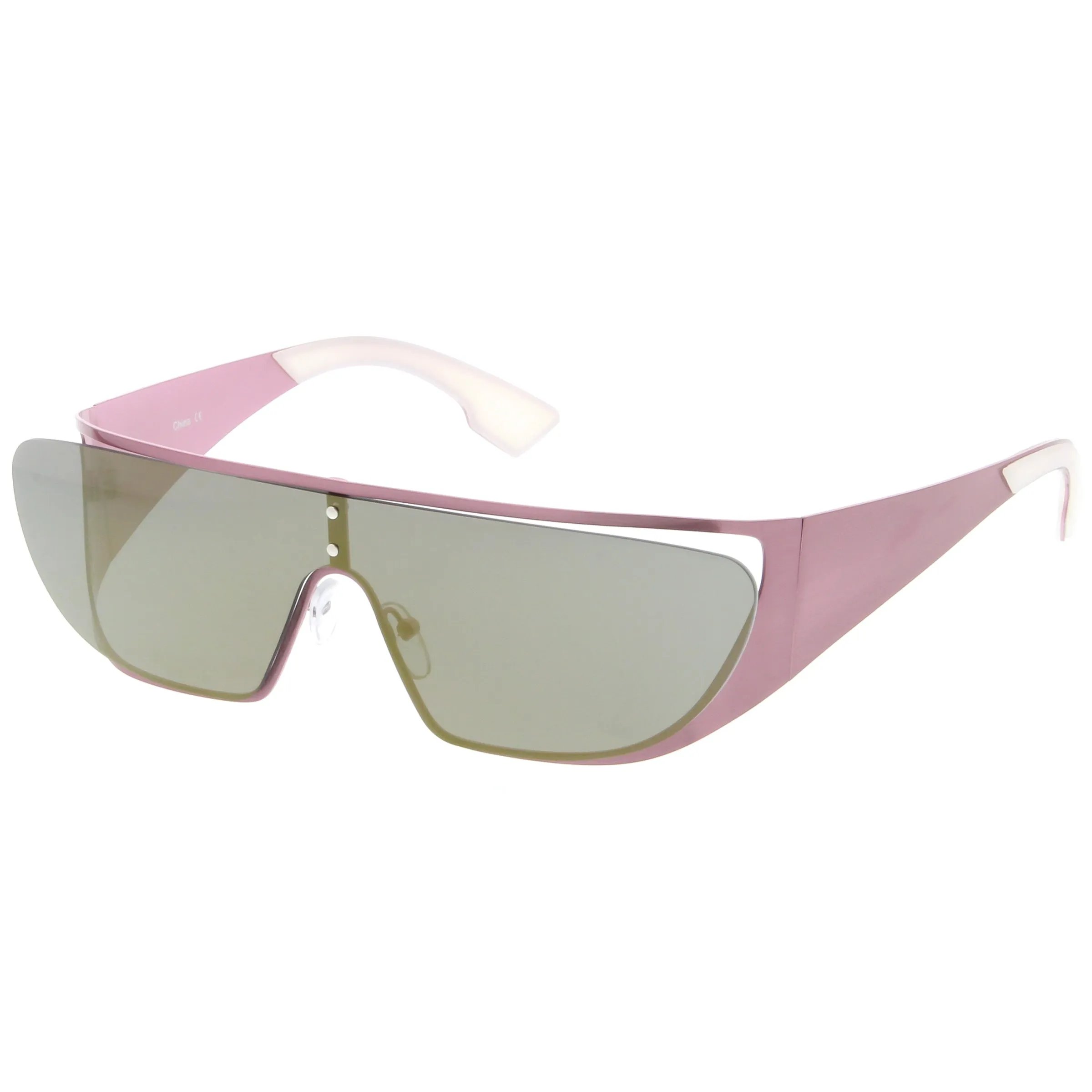 Futuristic Space Cadet Metal Cutout Shield Sunglasses C297 sold by ZeroUV product image thumbnail 2