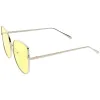 Women's Color Flat Lens Metal Cat Eye Sunglasses C242 sold by ZeroUV