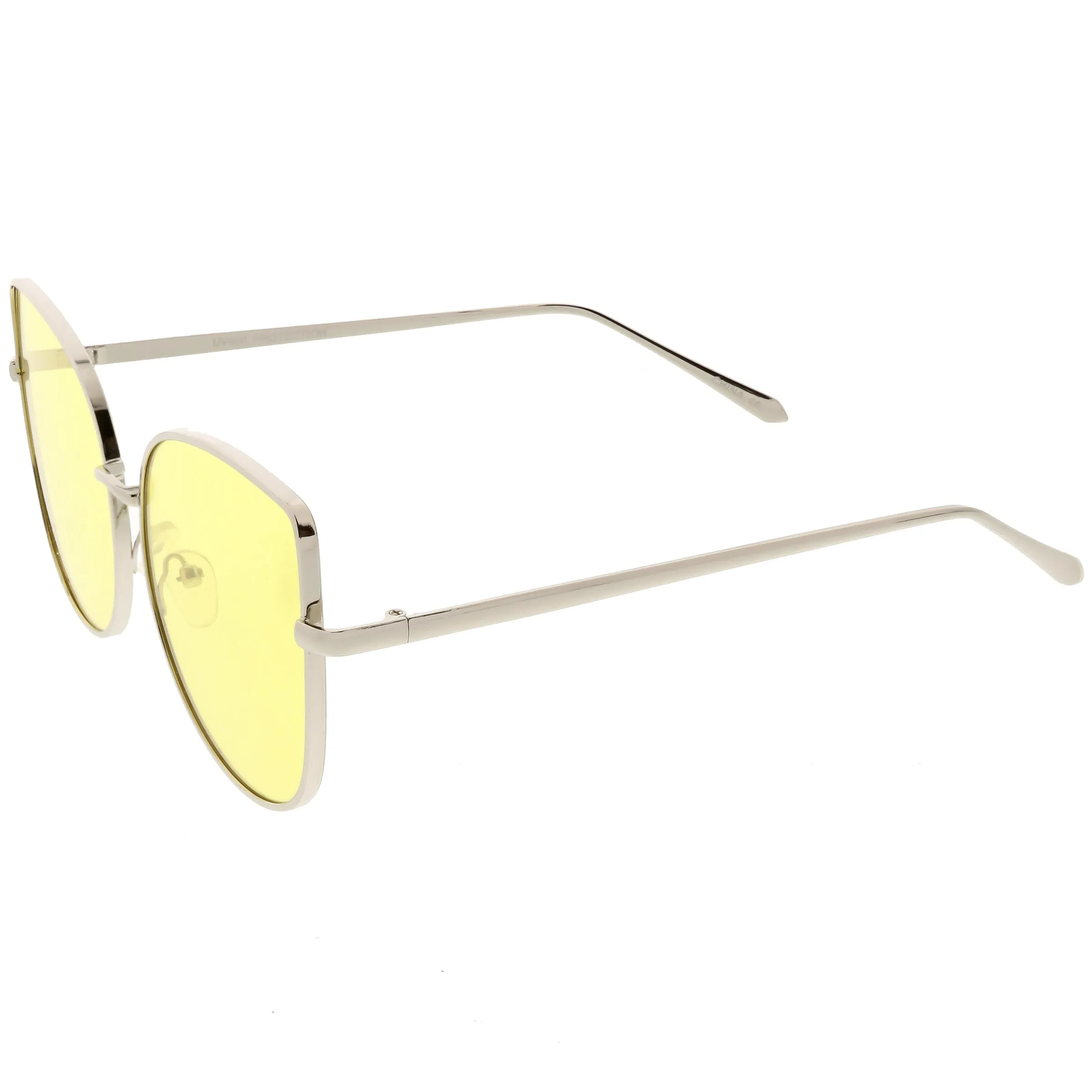 Women's Color Flat Lens Metal Cat Eye Sunglasses C242 sold by ZeroUV product image thumbnail 3