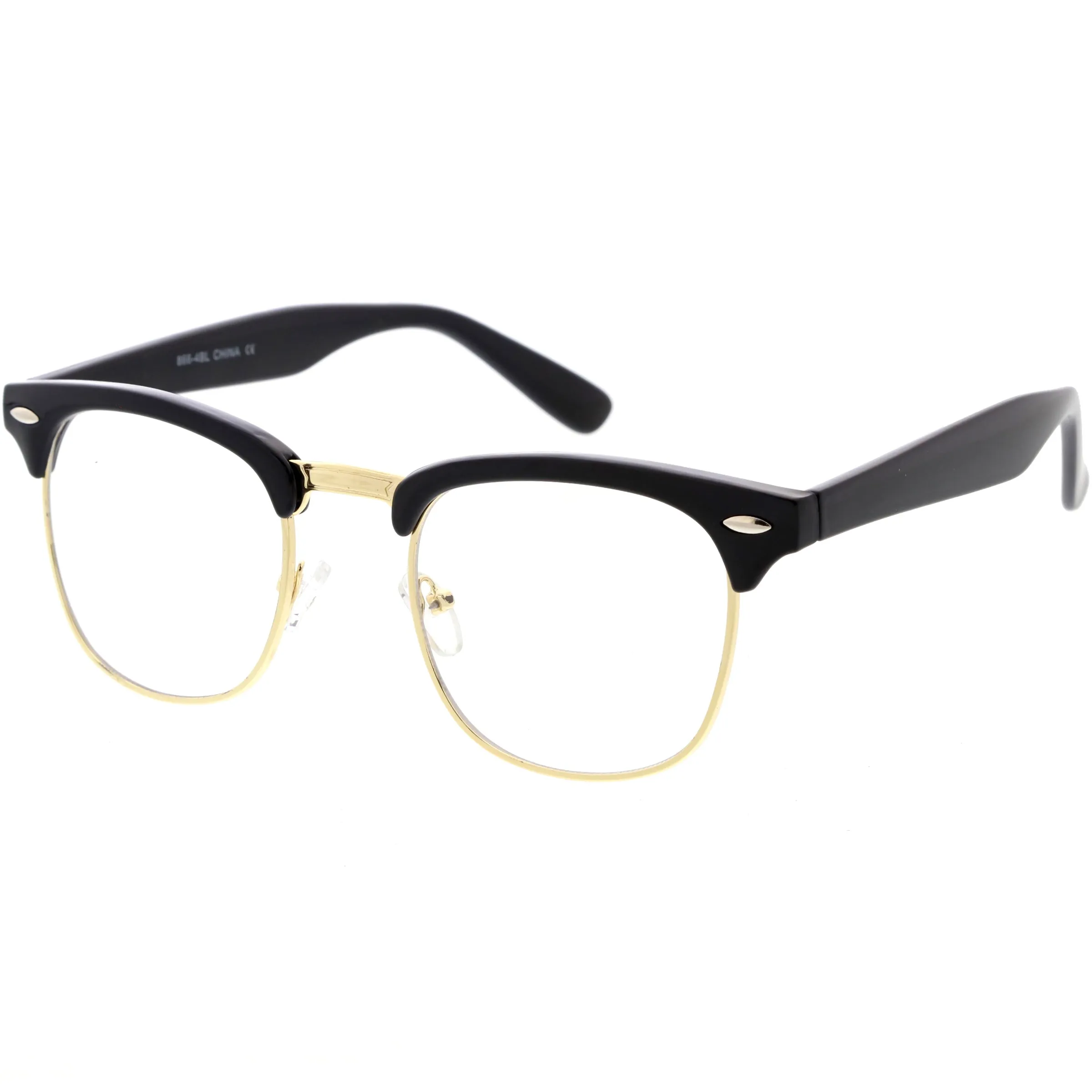 Basic Dapper-Inspired Horn Rimmed Classic Blue Light Glasses D287 sold by ZeroUV product image thumbnail 2