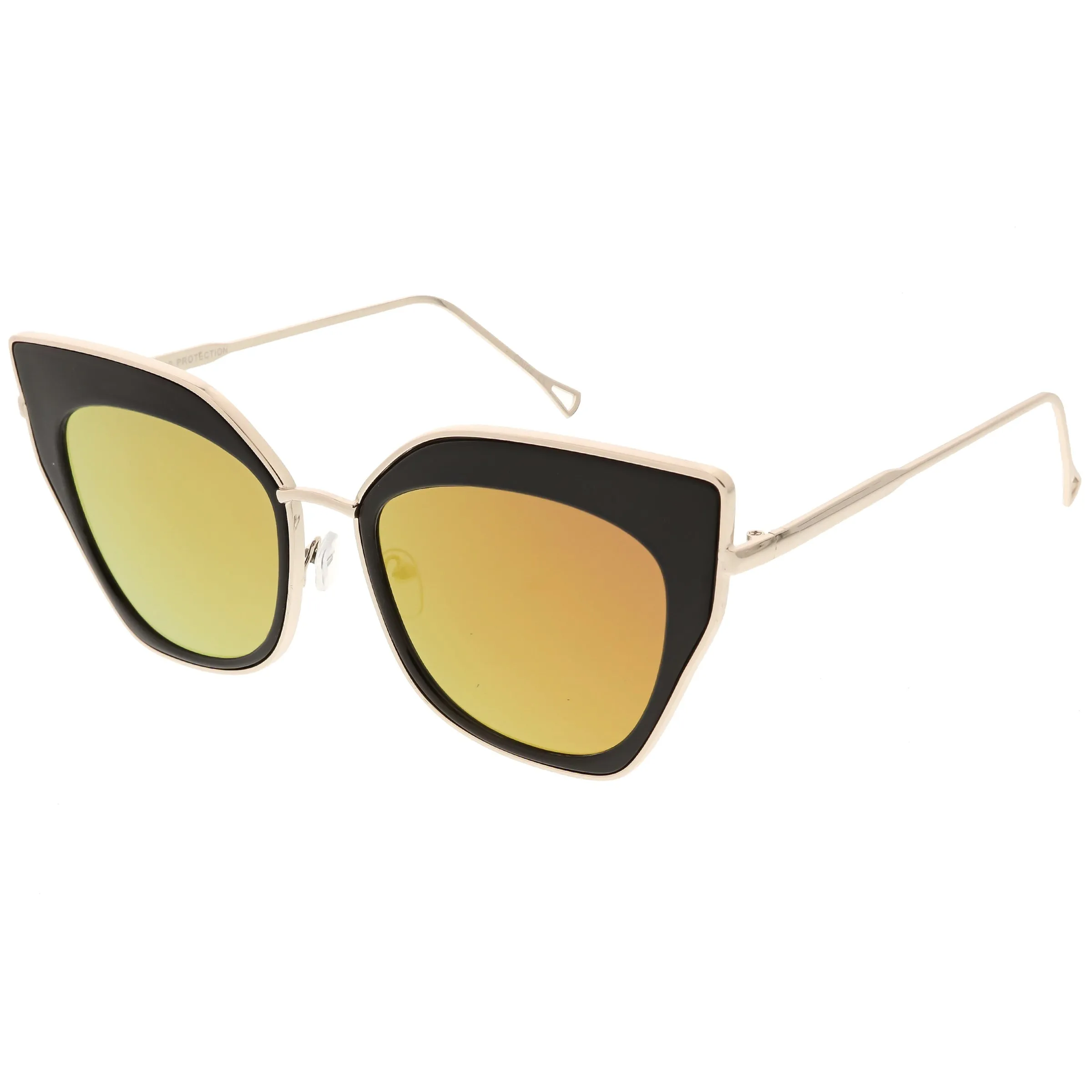 Women's Oversize Mirrored Flat Lens Cat Eye Sunglasses C348 sold by ZeroUV product image thumbnail 2