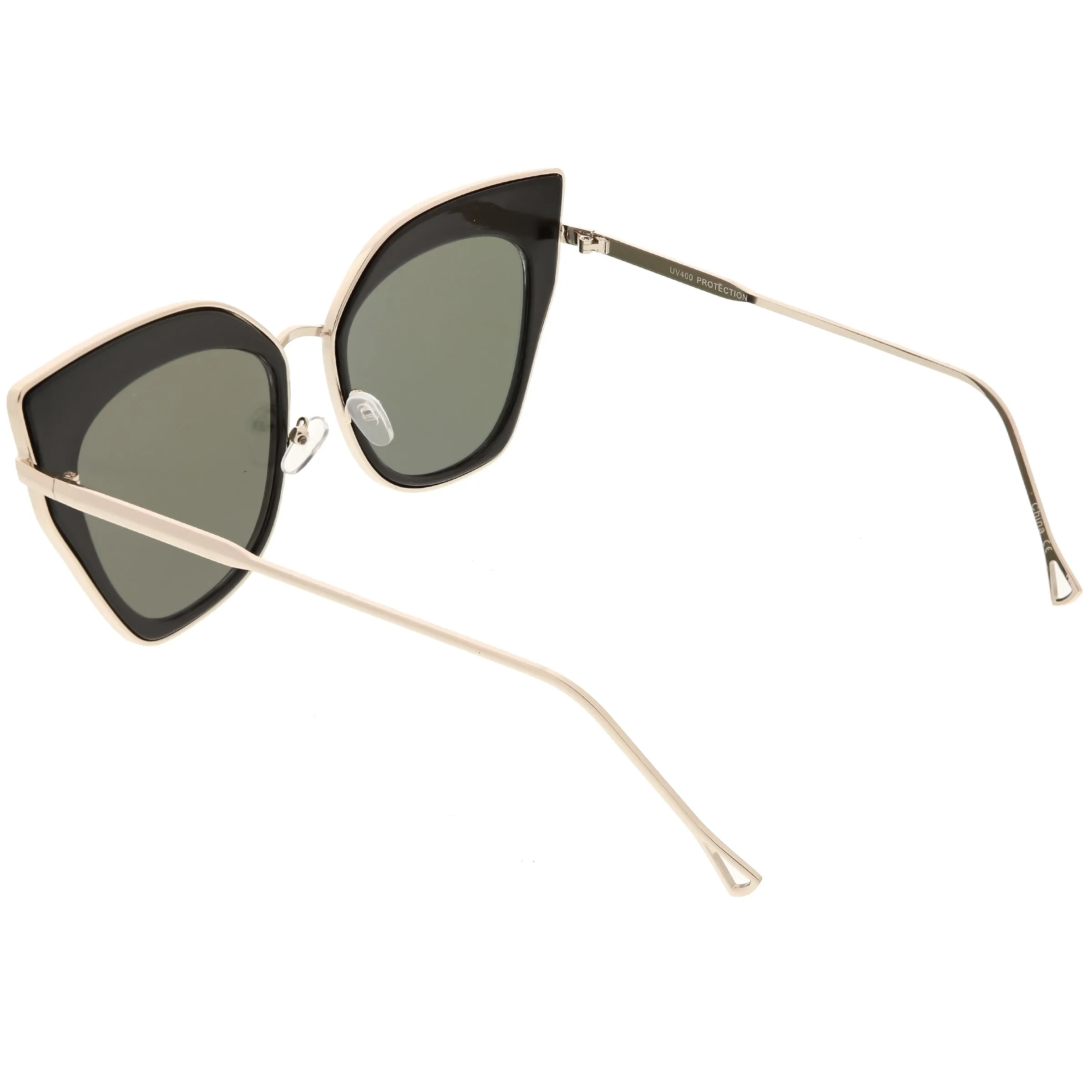 Women's Oversize Mirrored Flat Lens Cat Eye Sunglasses C348 sold by ZeroUV product image thumbnail 4