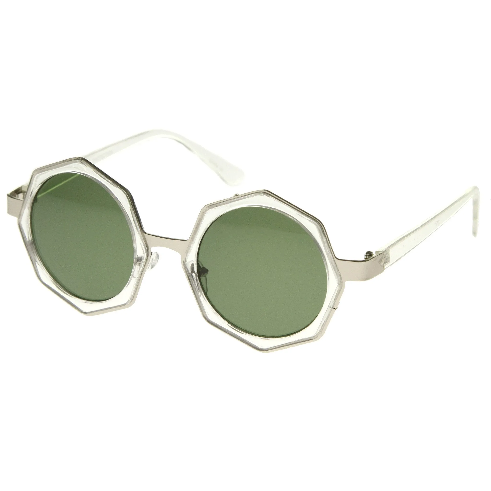 Women's Oversize Octagon Geometric Round Sunglasses A132 sold by ZeroUV product image thumbnail 2