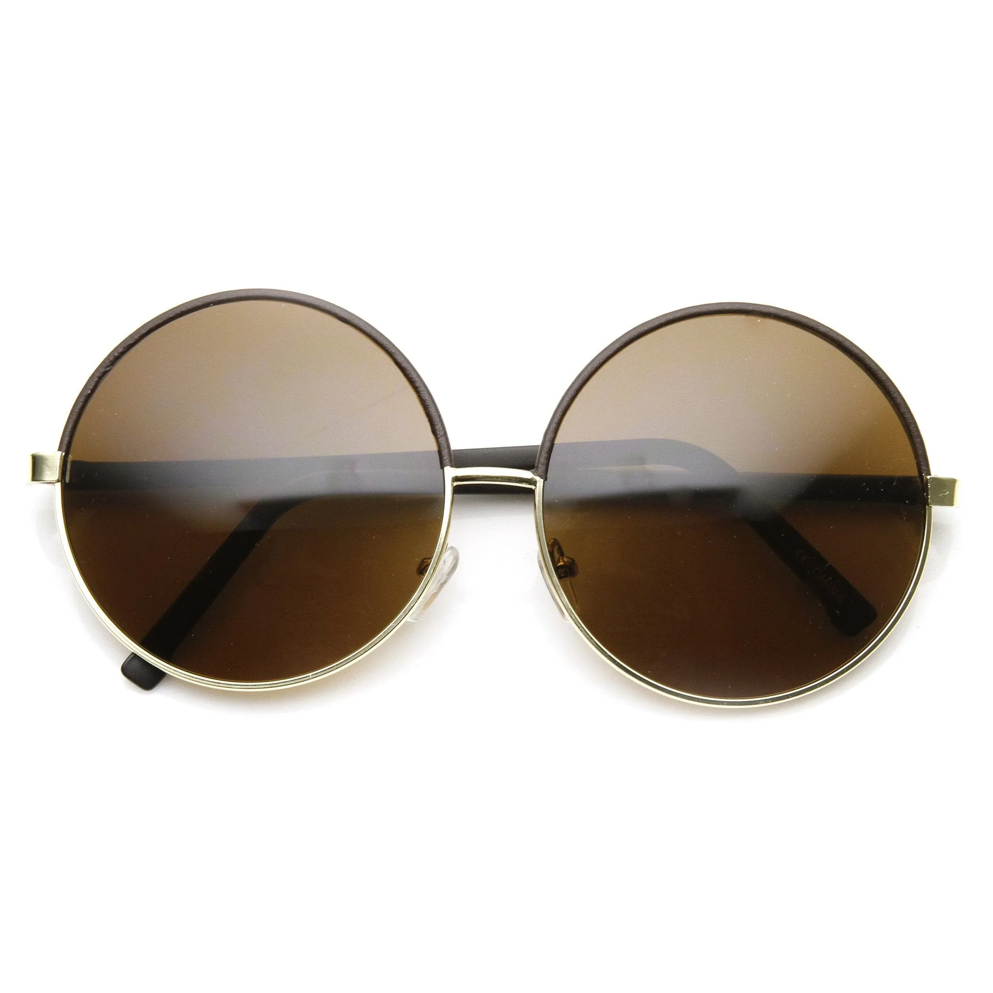 Womens Designer Inspired Super Round Oversize Two Tone Sunglasses 9408 sold by ZeroUV