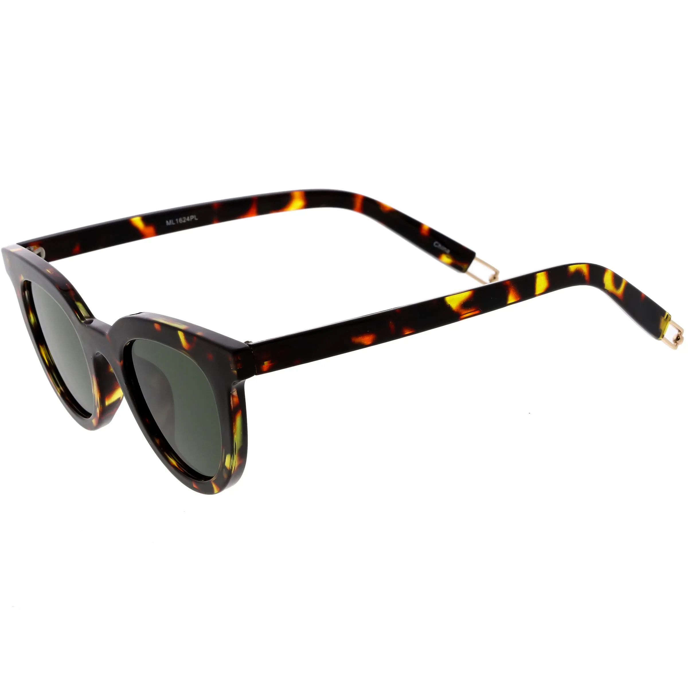 Modern Metal Arm Tip Polarized Lens Horn Rimmed Sunglasses C925 sold by ZeroUV product image thumbnail 3