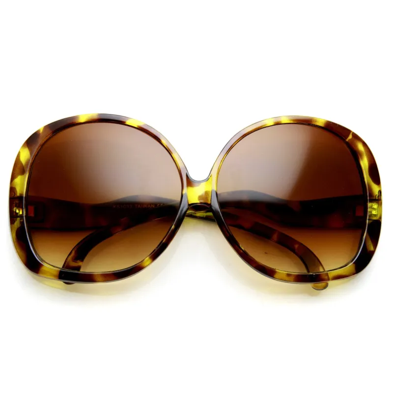 Women's High Fashion Super Oversize Square Low Temple Sunglasses 9489 sold by ZeroUV