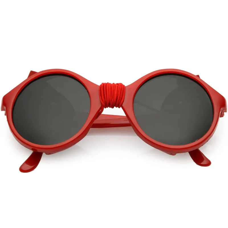 True Vintage Steampunk Side Cover Round Sunglasses C682 sold by ZeroUV