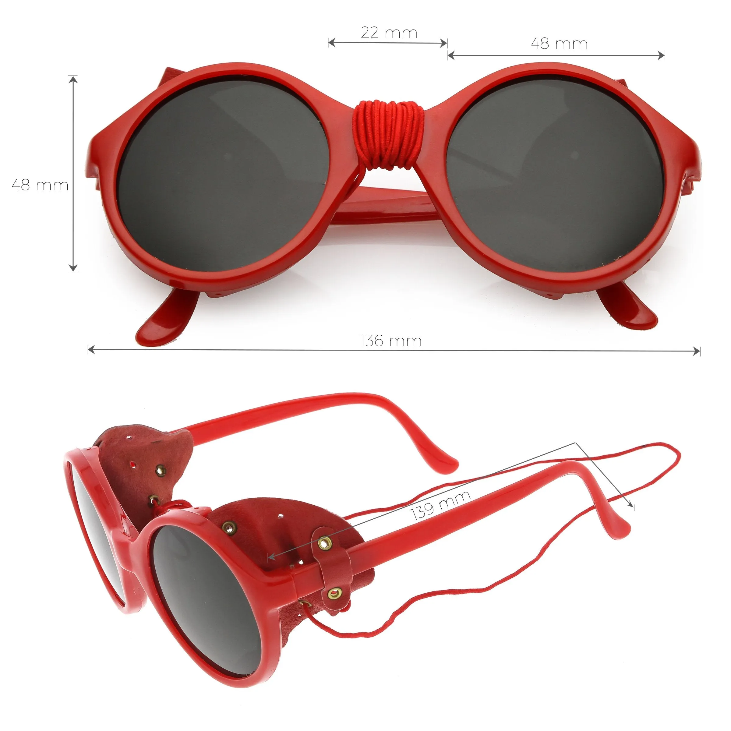 True Vintage Steampunk Side Cover Round Sunglasses C682 sold by ZeroUV product image thumbnail 5
