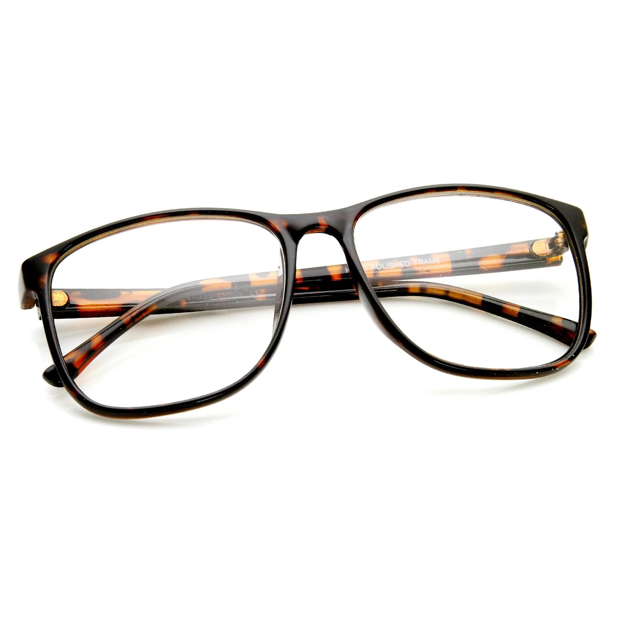 Large Retro Nerd Hipster Fashion Clear Lens Glasses 9339 sold by ZeroUV product image thumbnail 4