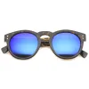 Euro Dapper P3 Horned Rim Round Mirror Lens Sunglasses A036 sold by ZeroUV