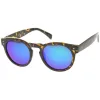Euro Dapper P3 Horned Rim Round Mirror Lens Sunglasses A036 sold by ZeroUV