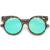 Retro Modern Horned Rim Flat Lens Round Sunglasses A258 sold by ZeroUV