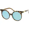 Retro Modern Horned Rim Flat Lens Round Sunglasses A258 sold by ZeroUV