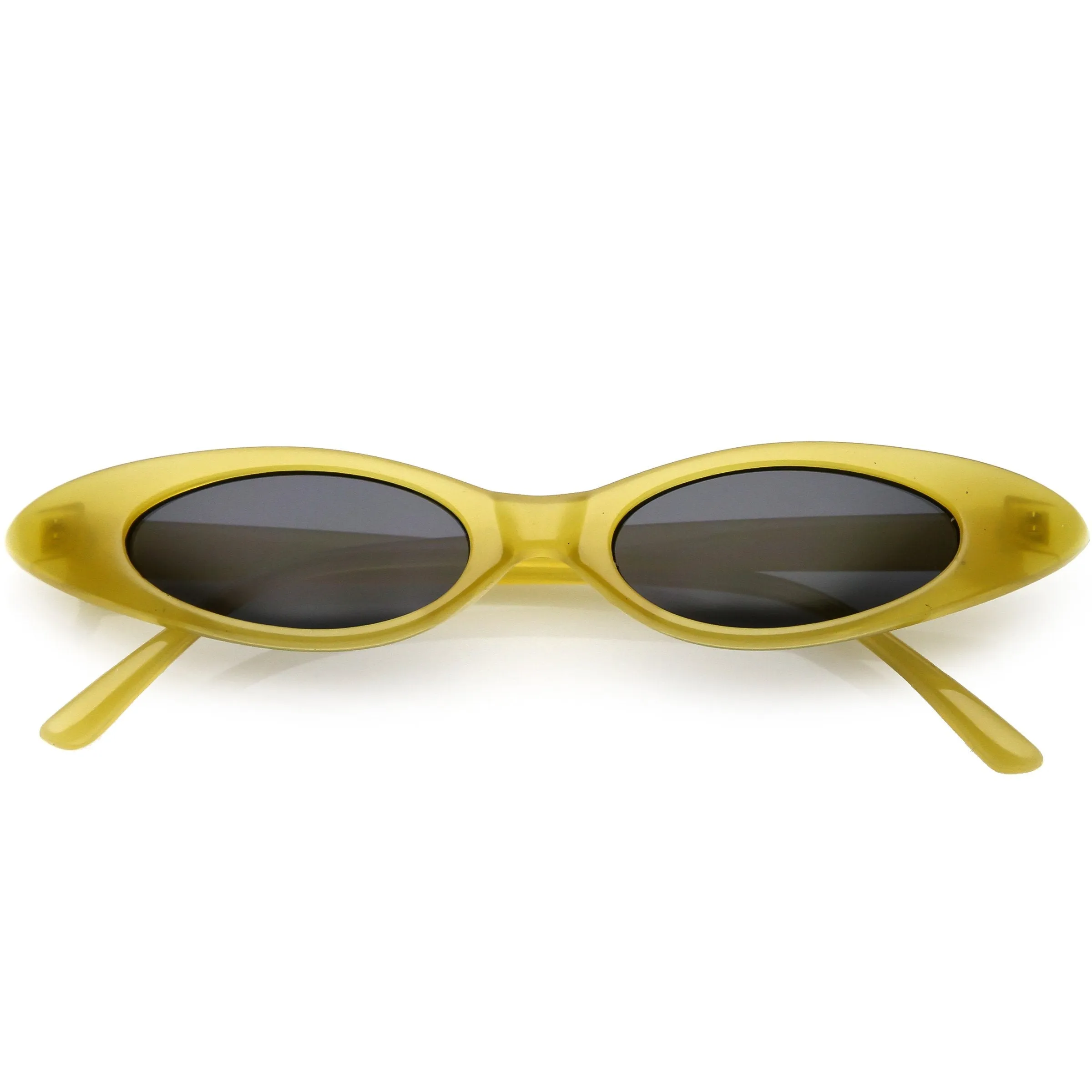 Retro 90's Trendy Pastel Thin Oval Cat Eye Sunglasses C574 sold by ZeroUV product image thumbnail 3