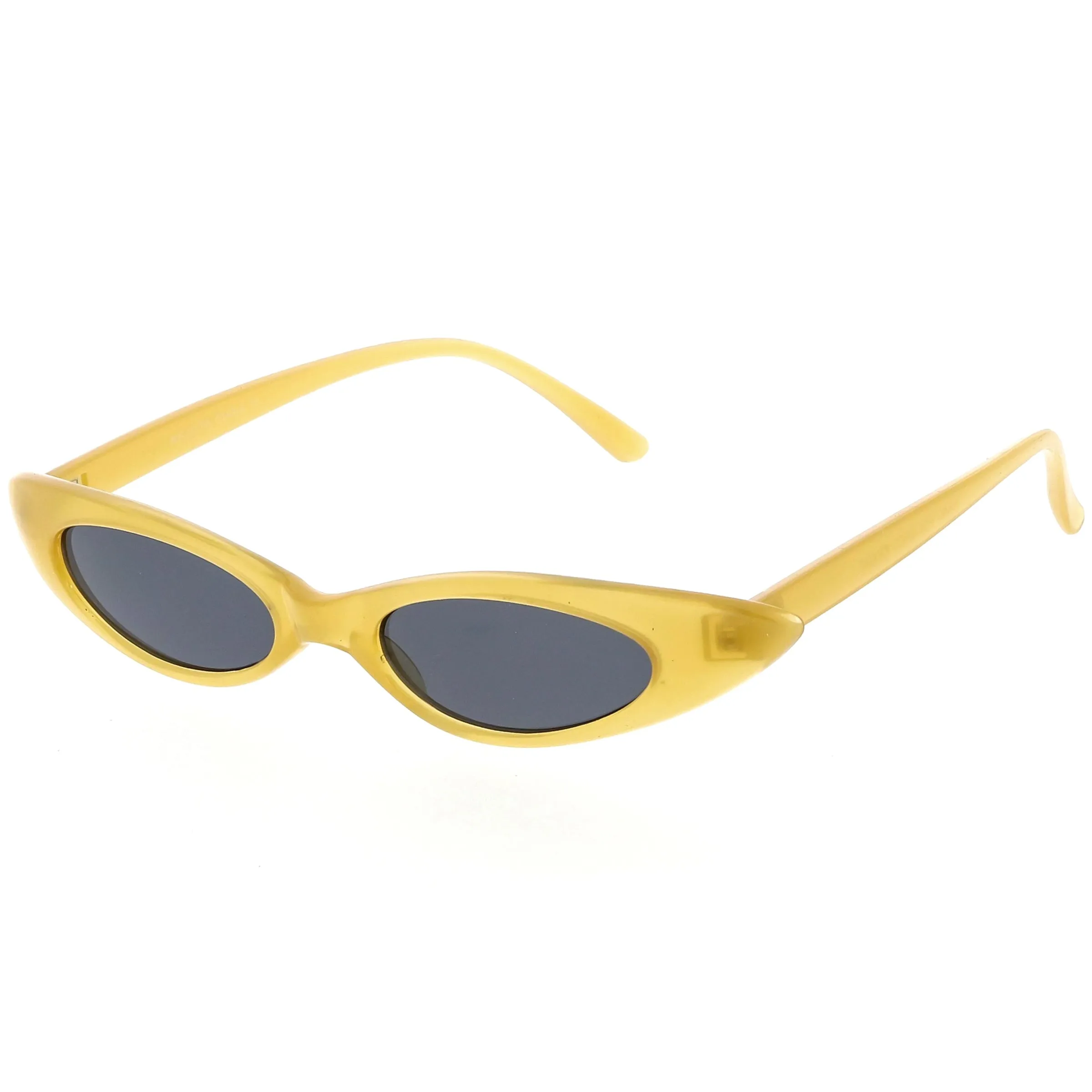 Retro 90's Trendy Pastel Thin Oval Cat Eye Sunglasses C574 sold by ZeroUV product image thumbnail 4