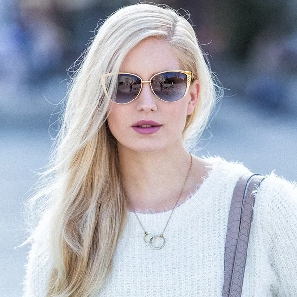 Trendy Womens Oversize Metal Engraved Cat Eye Sunglasses 9326 sold by ZeroUV product image thumbnail 2