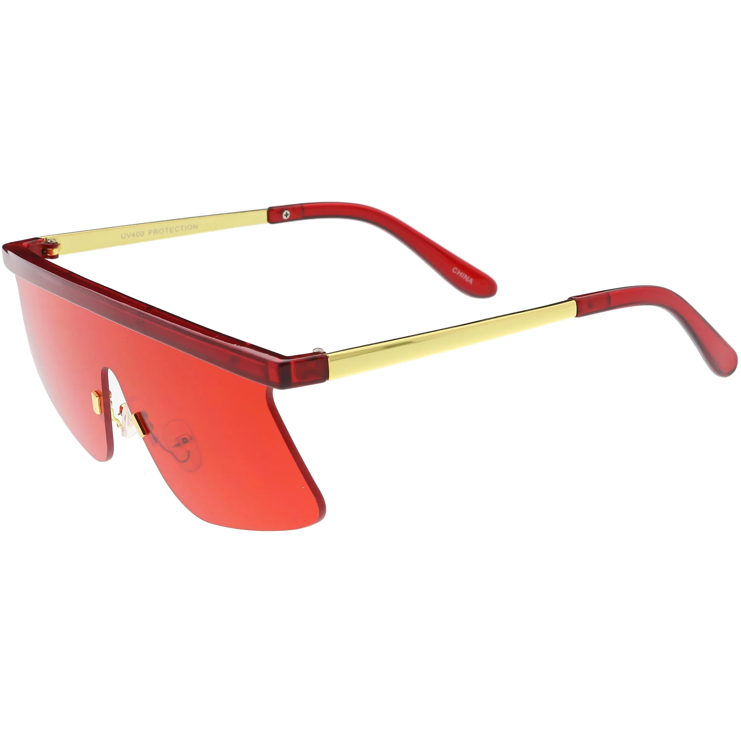 Retro Modern Blade Cut Shield Sports Sunglasses C941 sold by ZeroUV product image thumbnail 3