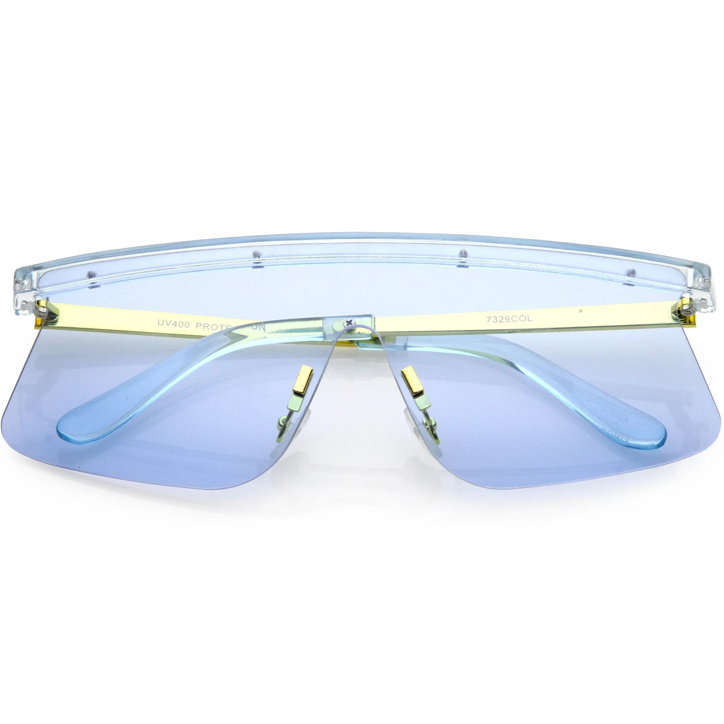 Retro Modern Blade Cut Shield Sports Sunglasses C941 sold by ZeroUV product image thumbnail 4