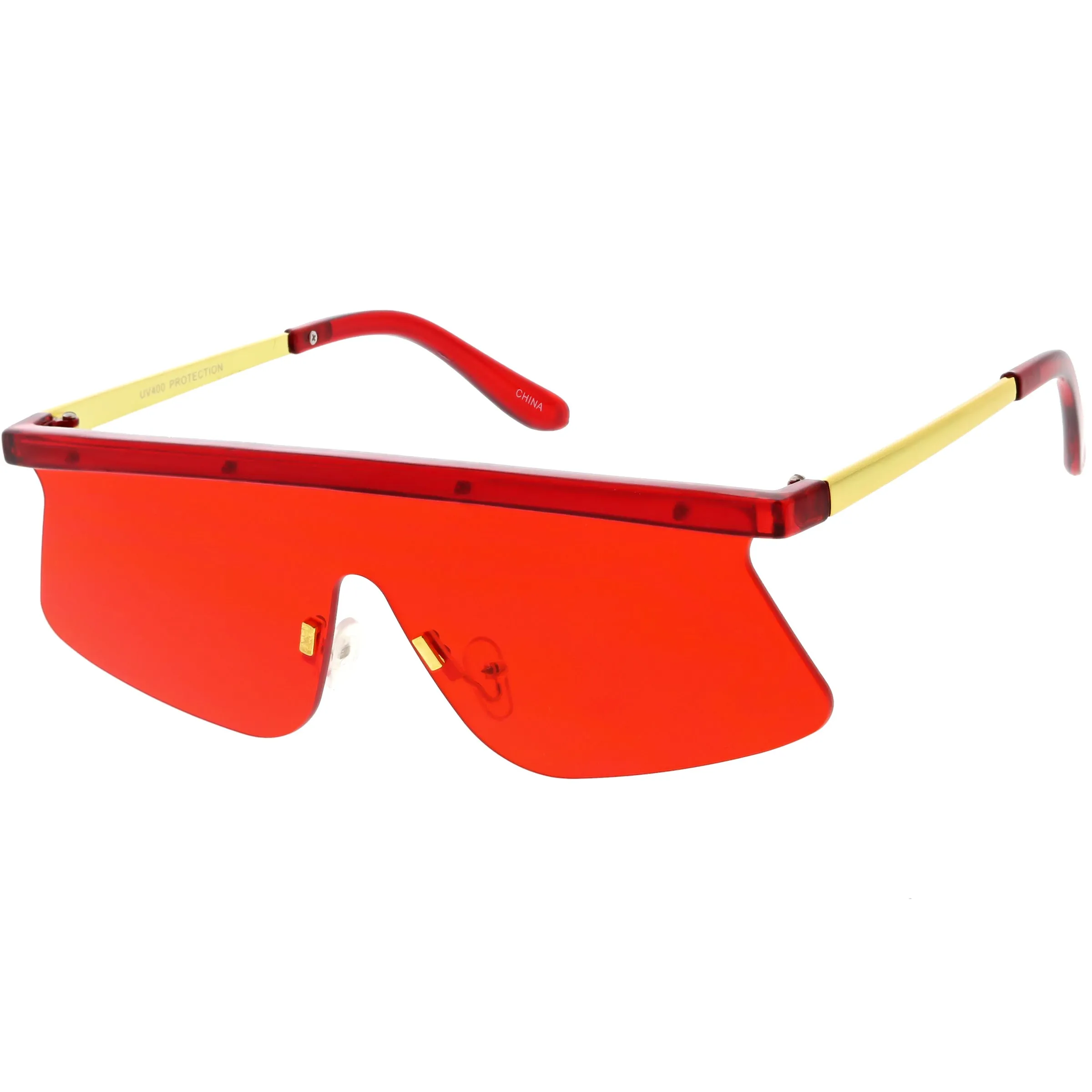 Retro Modern Blade Cut Shield Sports Sunglasses C941 sold by ZeroUV product image thumbnail 2