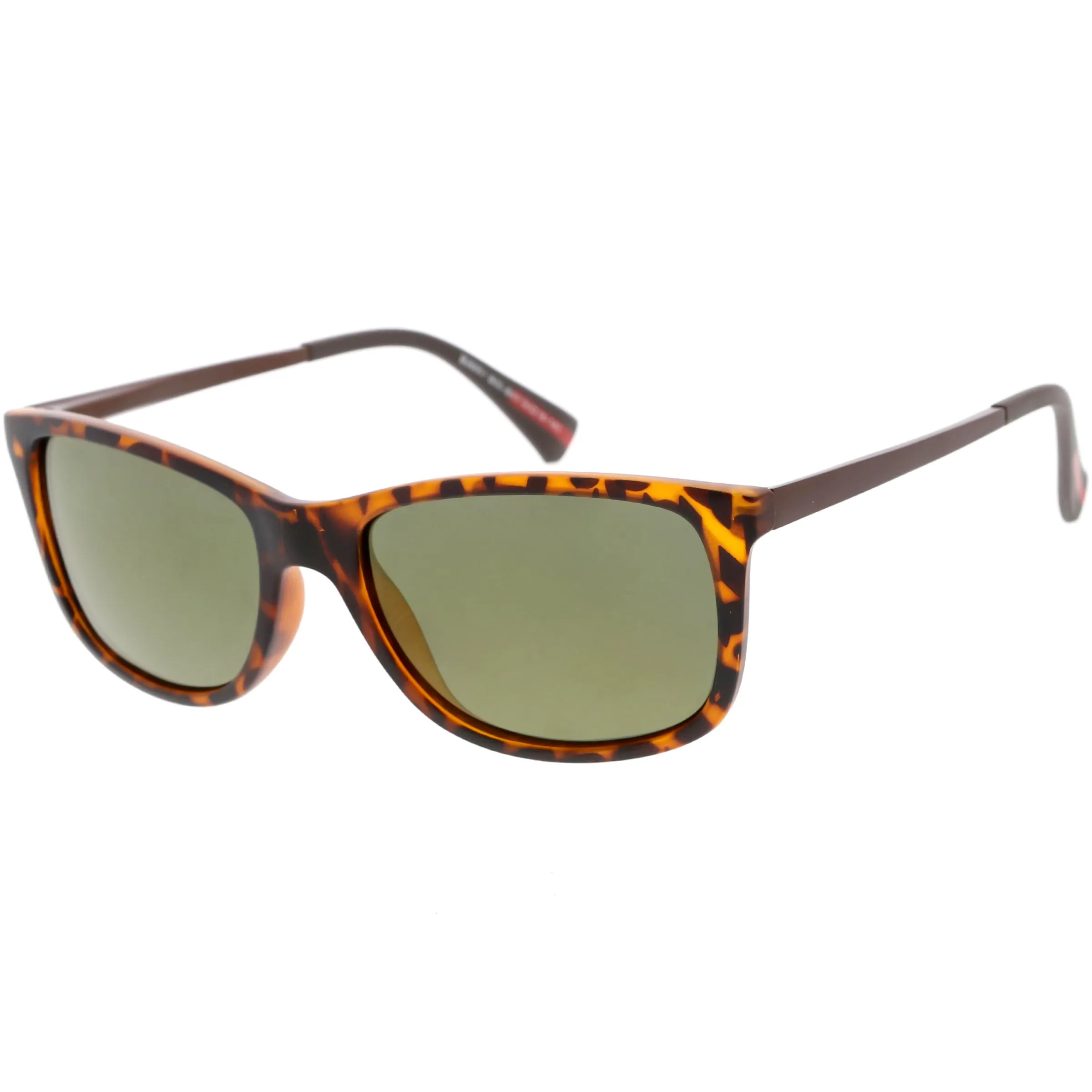 Classic Horn Rimmed Metal Arms Polarized Lens Square Sunglasses C891 sold by ZeroUV product image thumbnail 2