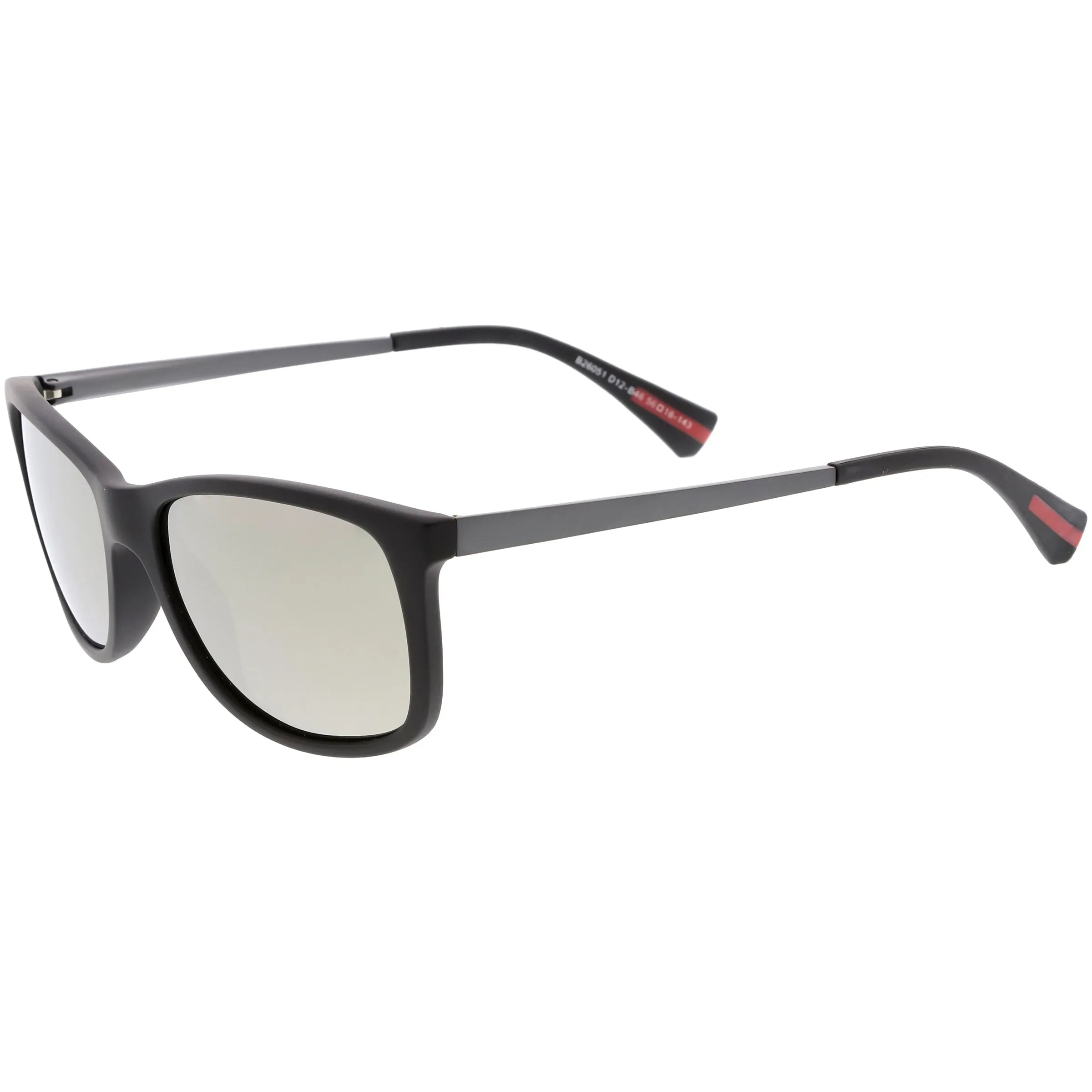 Classic Horn Rimmed Metal Arms Polarized Lens Square Sunglasses C891 sold by ZeroUV product image thumbnail 5