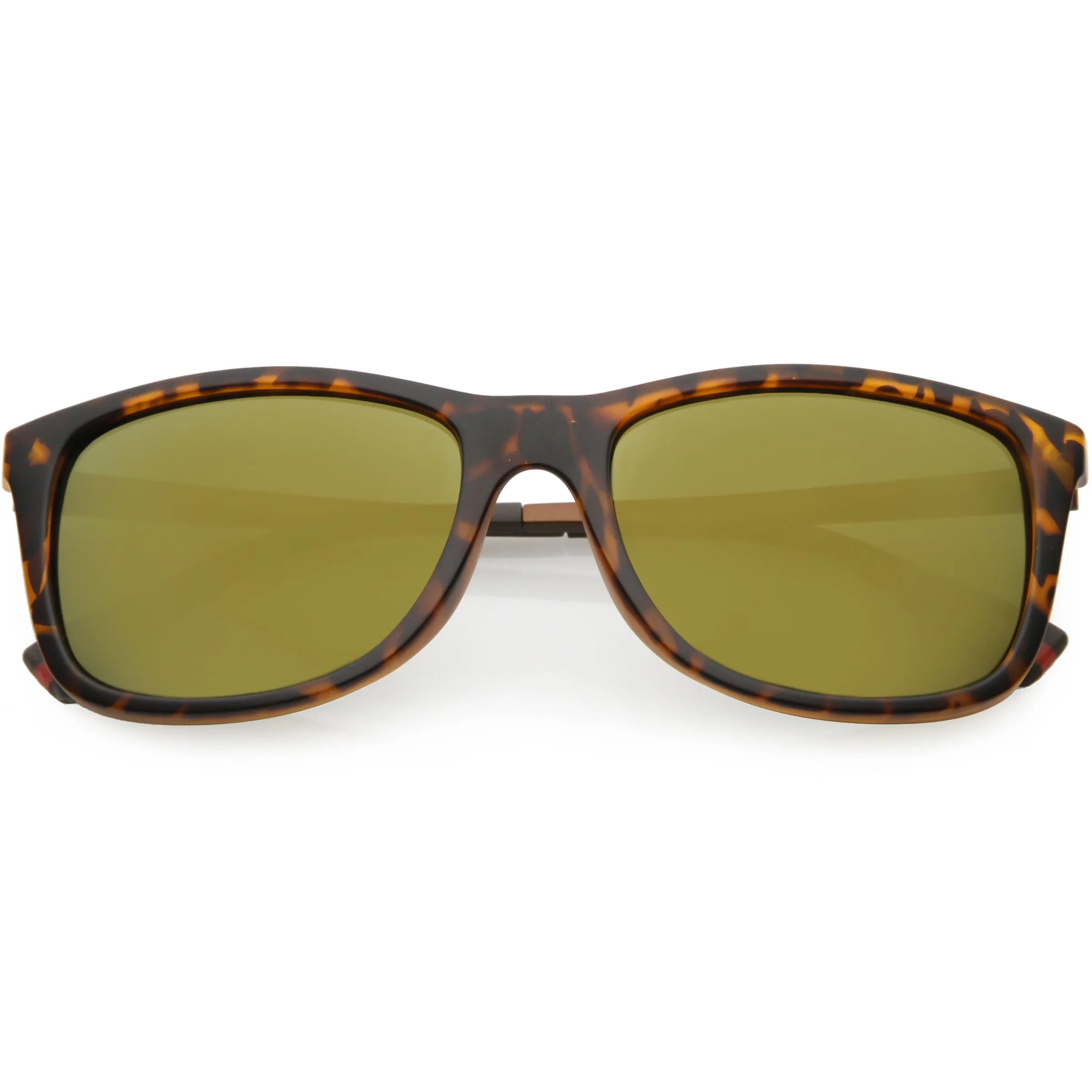 Classic Horn Rimmed Metal Arms Polarized Lens Square Sunglasses C891 sold by ZeroUV