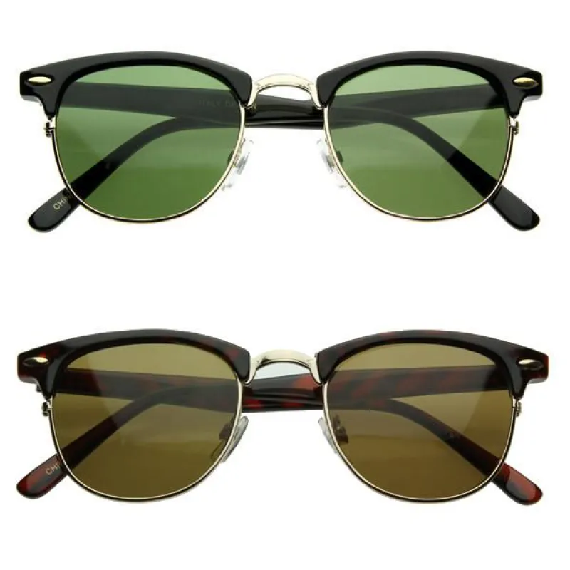 Sale Vintage Horned Rim Half Frame Sunglasses 2947 [2 Pack] sold by ZeroUV