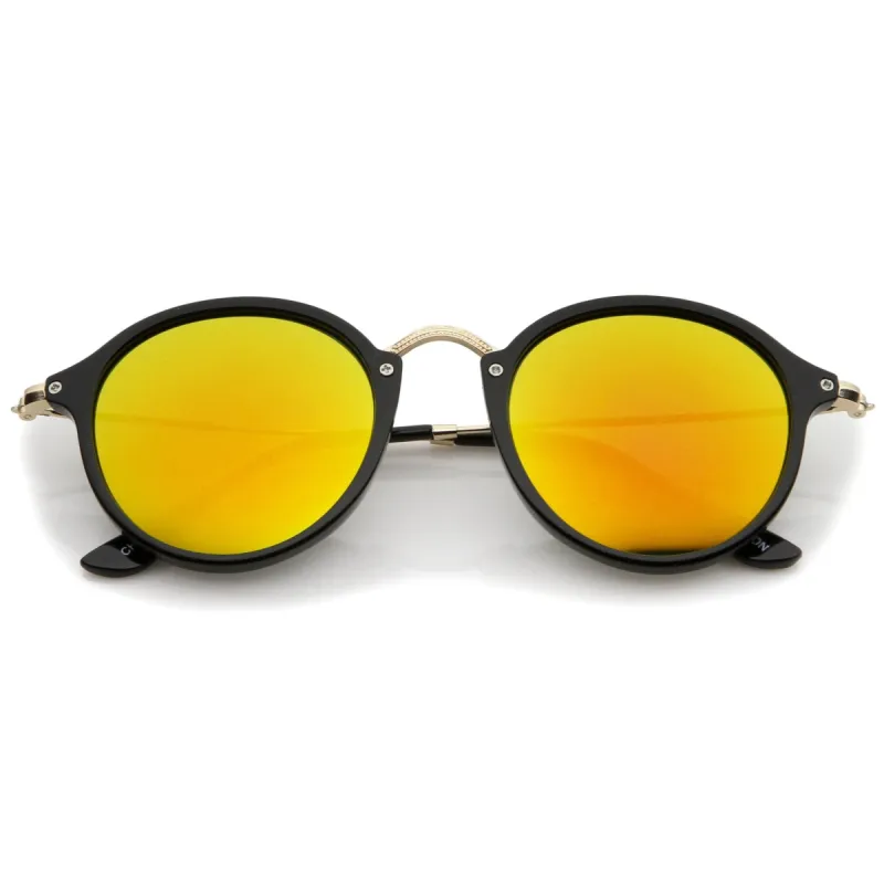 Steampunk Dapper Mirrored Round Lens Sunglasses A774 sold by ZeroUV