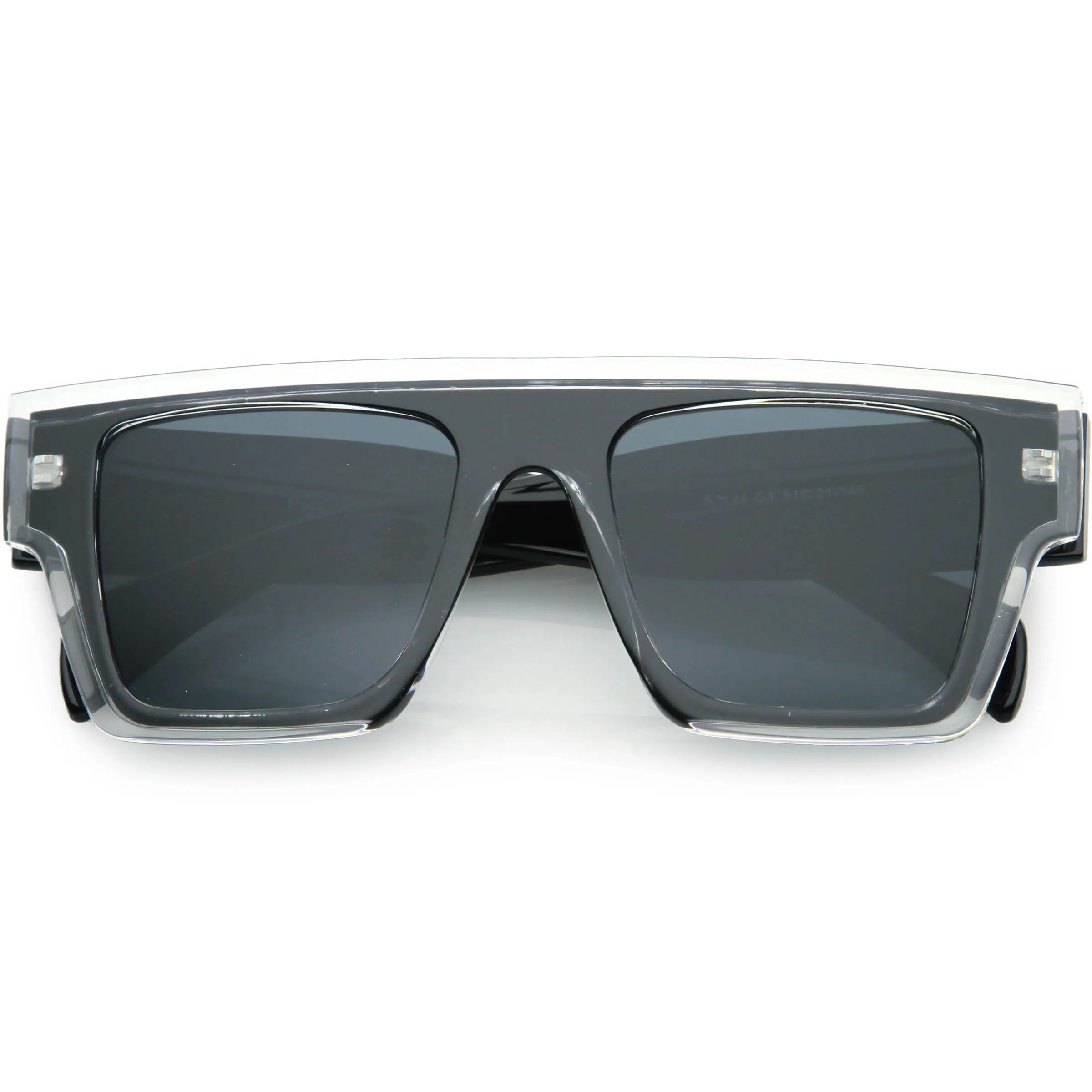 Colorful Translucent Frame Flat Top Retro Rectangle Sunglasses C964 sold by ZeroUV product image thumbnail 4