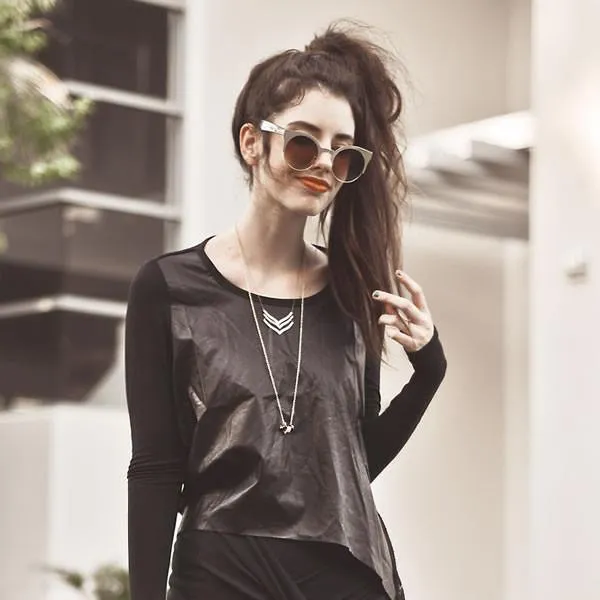 Trendy Full Metal Half Frame Cat Eye Round Sunglasses sold by ZeroUV