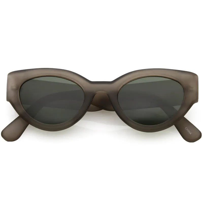 Retro Modern Bold Wide Frame Oval Sunglasses C543 sold by ZeroUV