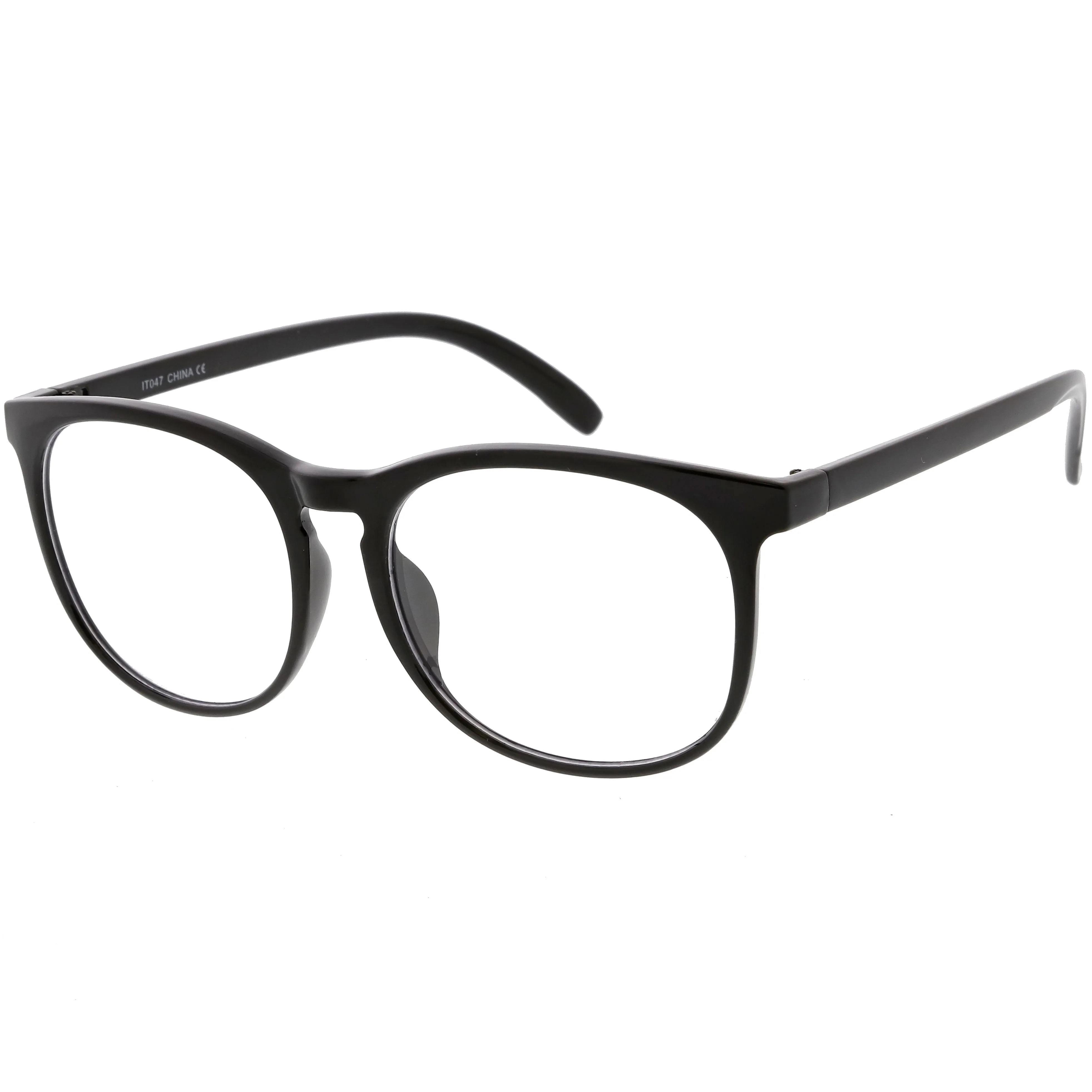 Classic Retro Dapper Round P3 Clear Lens Glasses C877 sold by ZeroUV product image thumbnail 2
