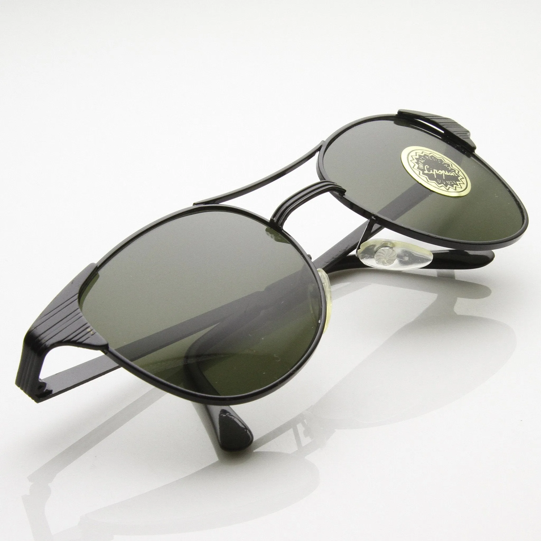 True Vintage 1950's Metal Cross Bar Horned Rim Sunglasses 7018 sold by ZeroUV product image thumbnail 4