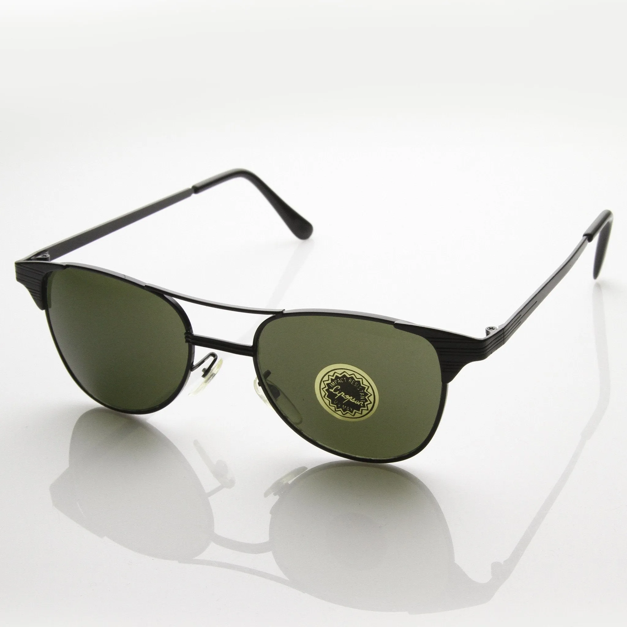 True Vintage 1950's Metal Cross Bar Horned Rim Sunglasses 7018 sold by ZeroUV product image thumbnail 2