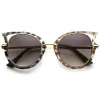 Women's Temple Cut Out Round Cat Eye Sunglasses A058 sold by ZeroUV